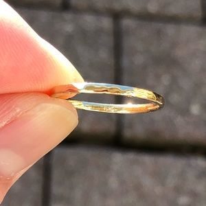 Goldfill hammered ring